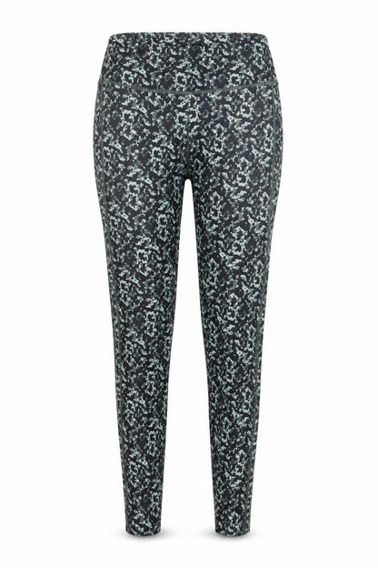 Front view of Dunnes Women's Black Camouflage Leggings, size 12
