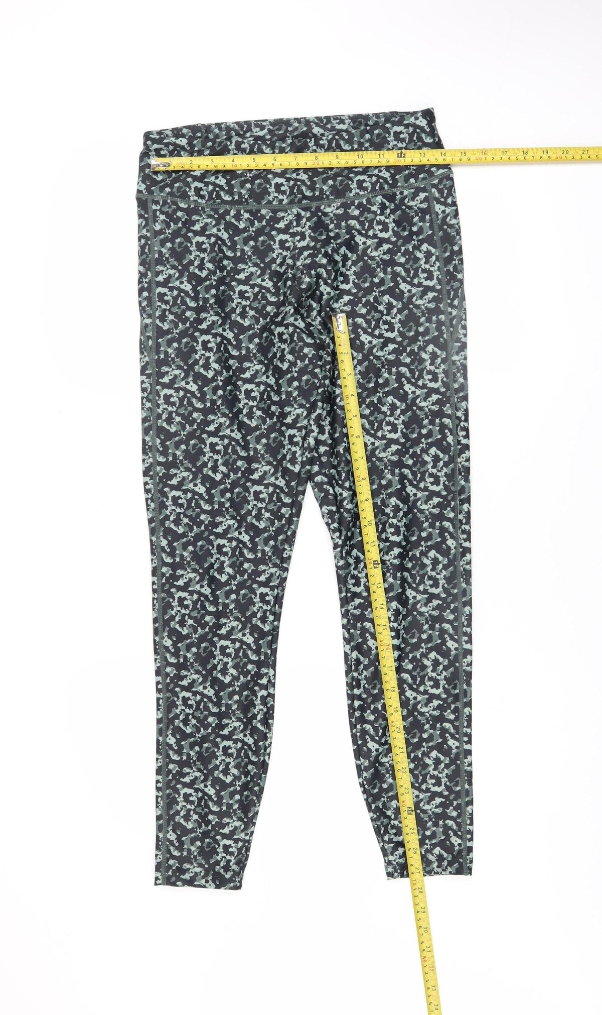 Dunnes Stores Women's Black Camouflage Leggings Size 12