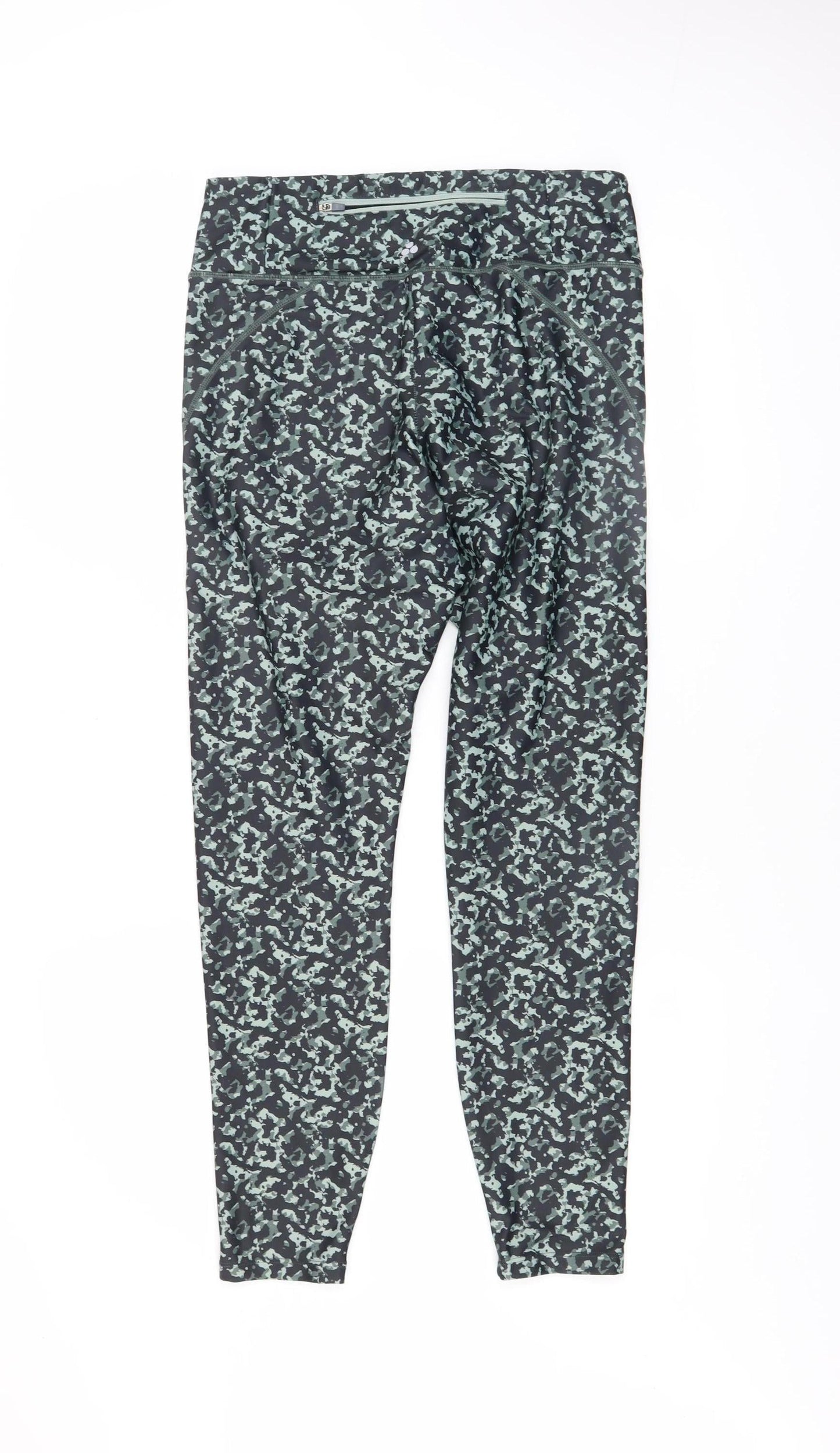 Dunnes Stores Women's Black Camouflage Leggings Size 12