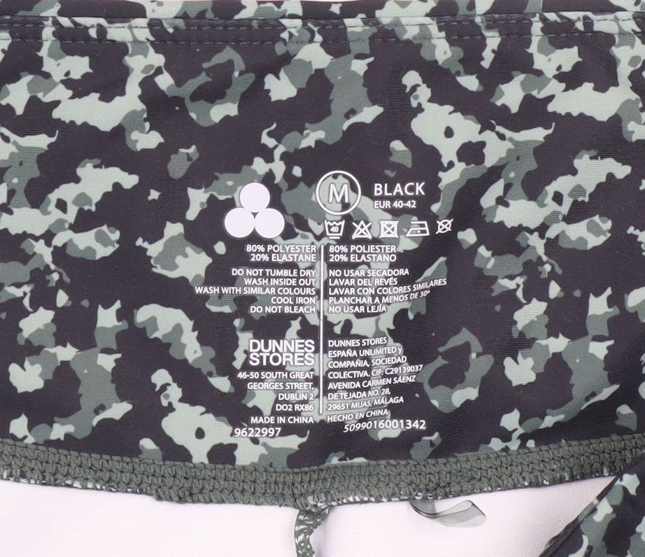 Dunnes Stores Women's Black Camouflage Leggings Size 12