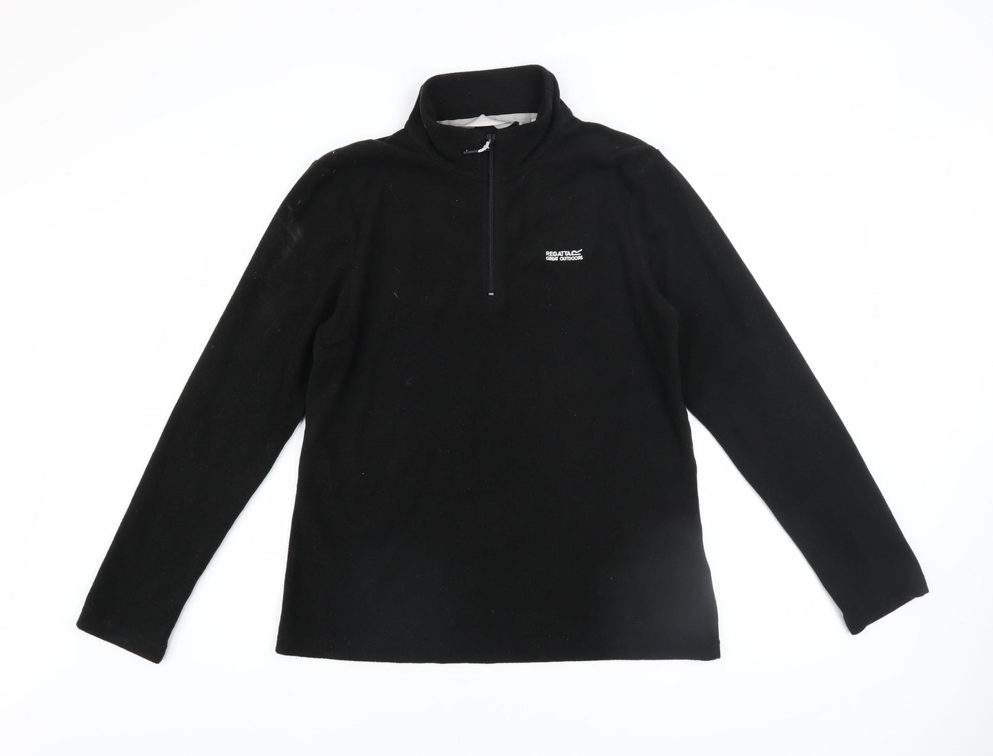Regatta Women’s Black Fleece Pullover Sweatshirt UK 12 1/4 Zip Warm Outdoor Top