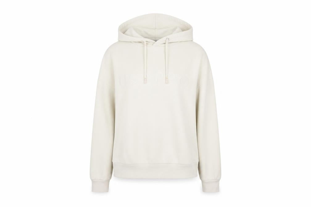 USA Pro Womens Beige Hooded Pullover Sweatshirt UK 8