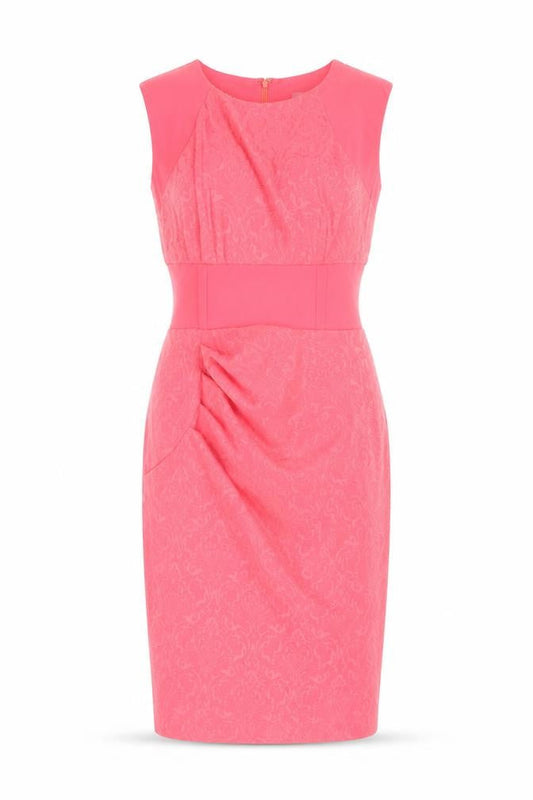 Diva Catwalk Women's Pink Jacquard Sheath Knee Length Dress Size 8