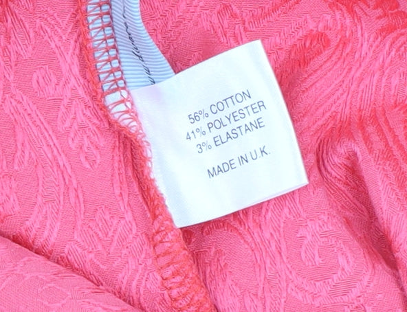 Diva Catwalk Women's Pink Jacquard Sheath Knee Length Dress Size 8