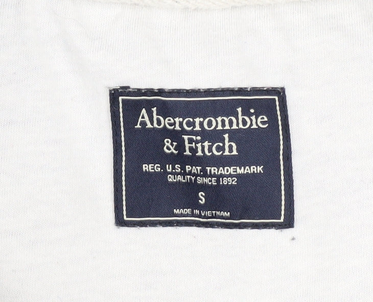Abercrombie & Fitch Men’s Grey Bomber Jacket Size S Cotton Blend
