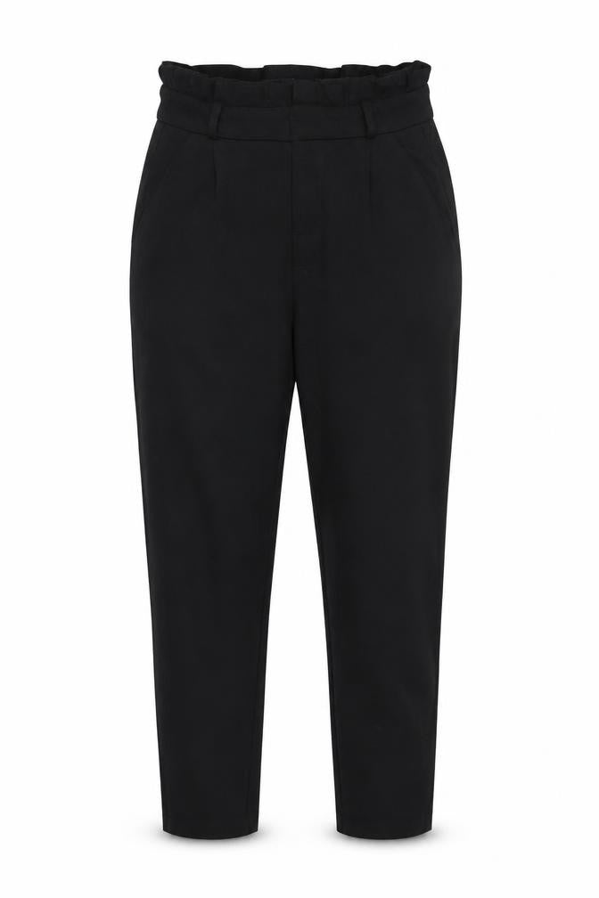 Vero Moda Womens Black S Tapered Viscose Blend Trousers