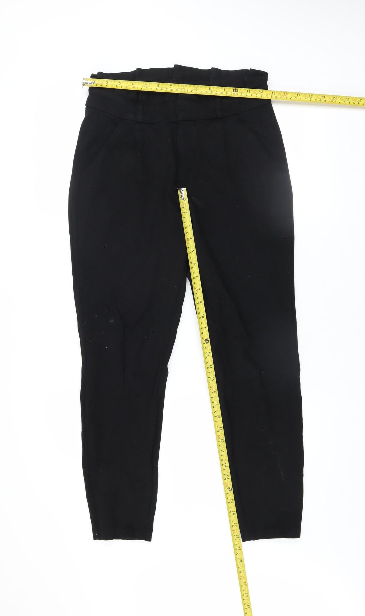Vero Moda Womens Black S Tapered Viscose Blend Trousers