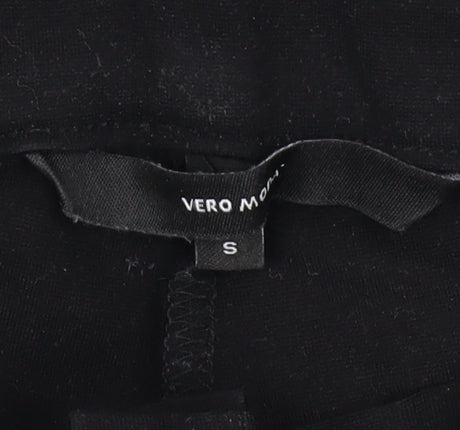 Vero Moda Womens Black S Tapered Viscose Blend Trousers