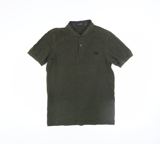 Fred Perry Men’s Green Cotton Short Sleeve Polo Shirt Size S