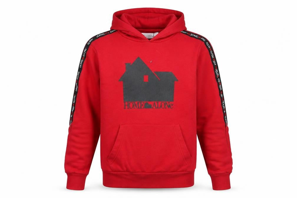 Home Alone Red Men's Pullover Hoodie S Graphic Logo Fleece