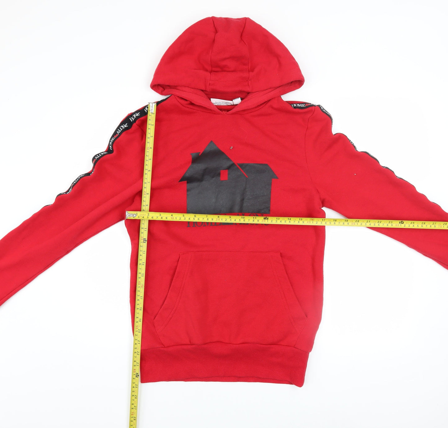 Home Alone Red Men's Pullover Hoodie S Graphic Logo Fleece