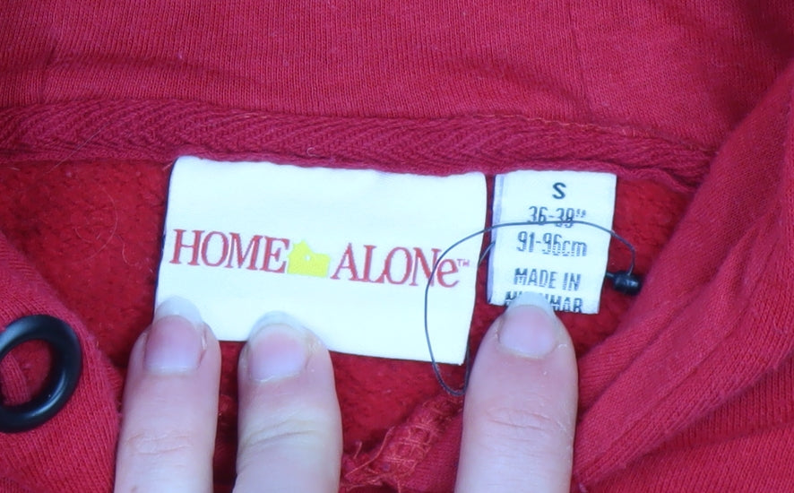 Home Alone Red Men's Pullover Hoodie S Graphic Logo Fleece