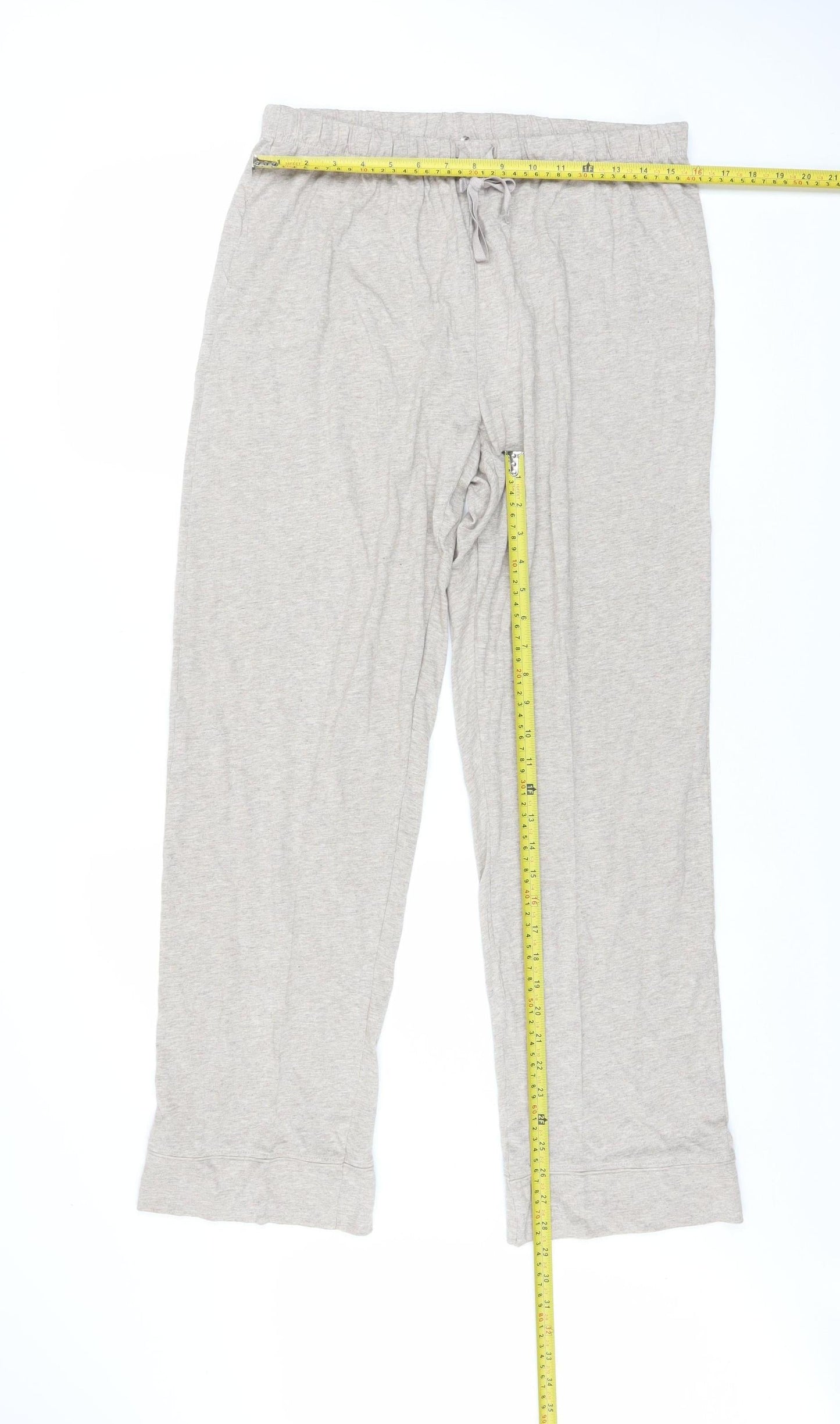 Dunnes Stores Women Beige Jersey Pyjama Pants Size 12 Lightweight Trousers