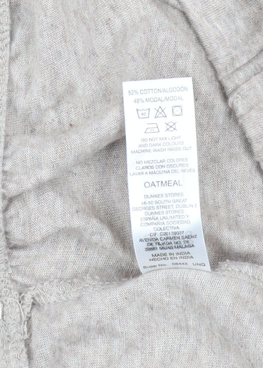 Dunnes Stores Women Beige Jersey Pyjama Pants Size 12 Lightweight Trousers