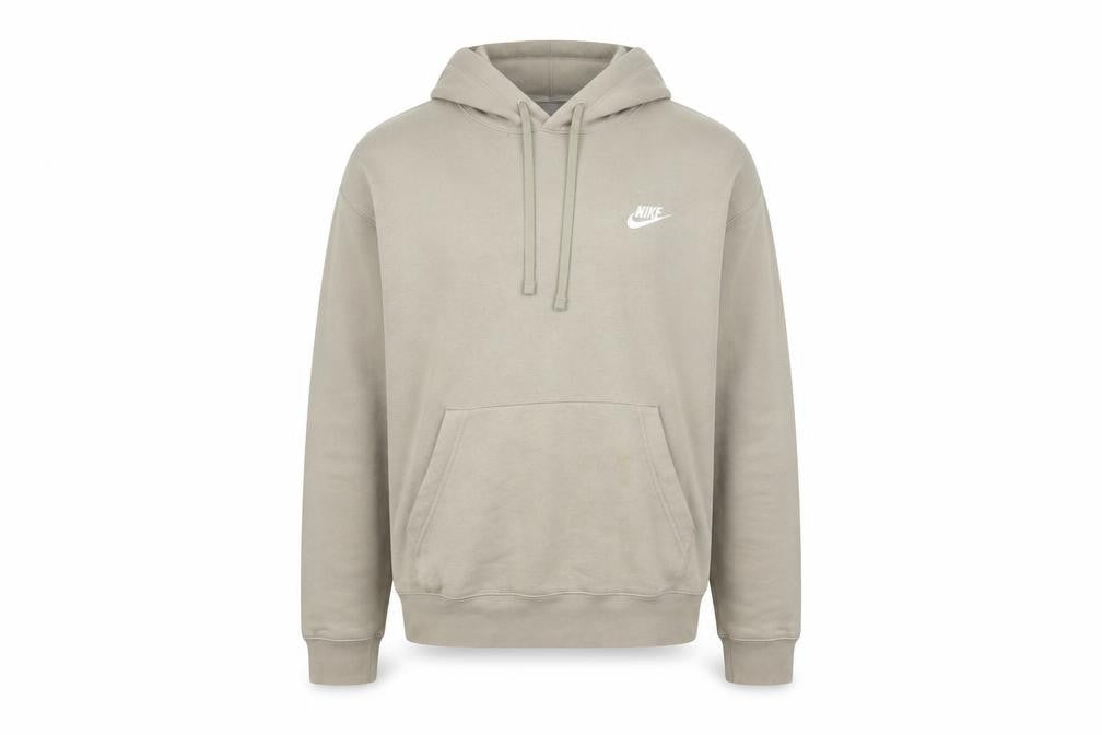 Nike Men’s Beige Pullover Fleece Hoodie Size M Regular Fit