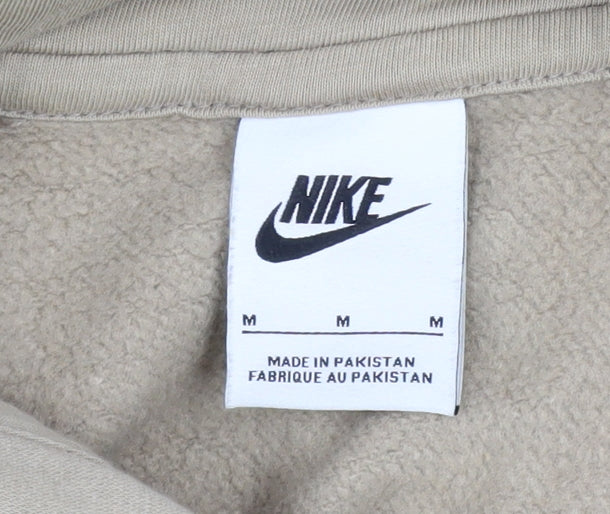 Nike Men’s Beige Pullover Fleece Hoodie Size M Regular Fit