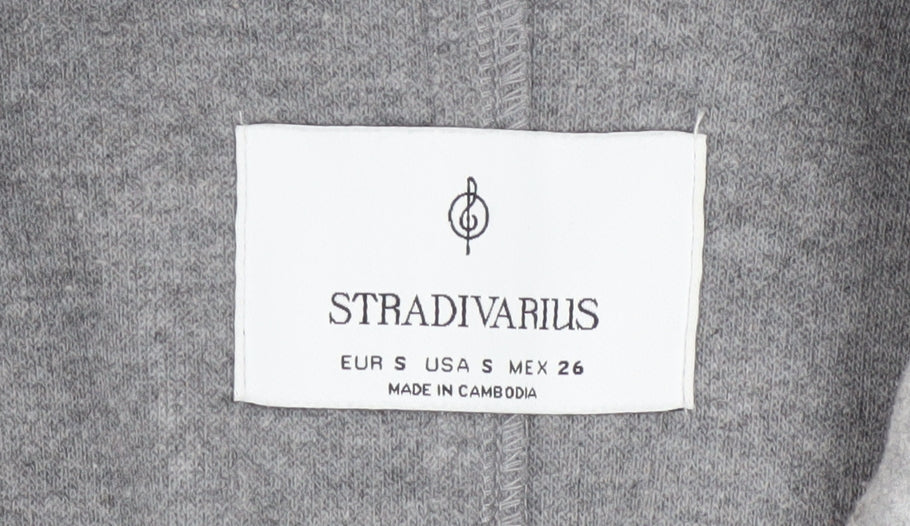 Stradivarius Women Grey Regular Fit Mid-Length Overcoat Size S