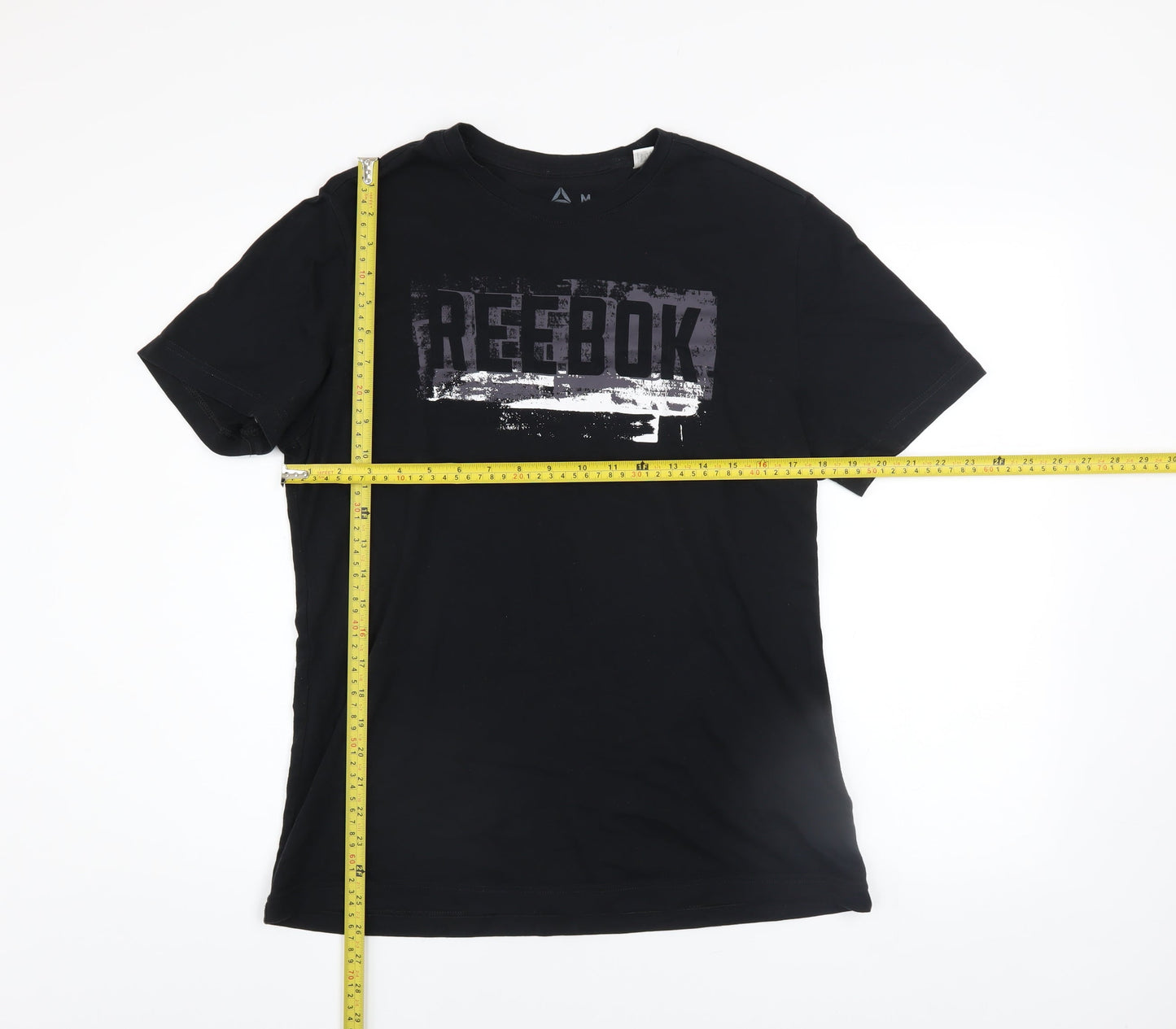 Reebok Men’s Black Graphic Print Sports T-Shirt Size M