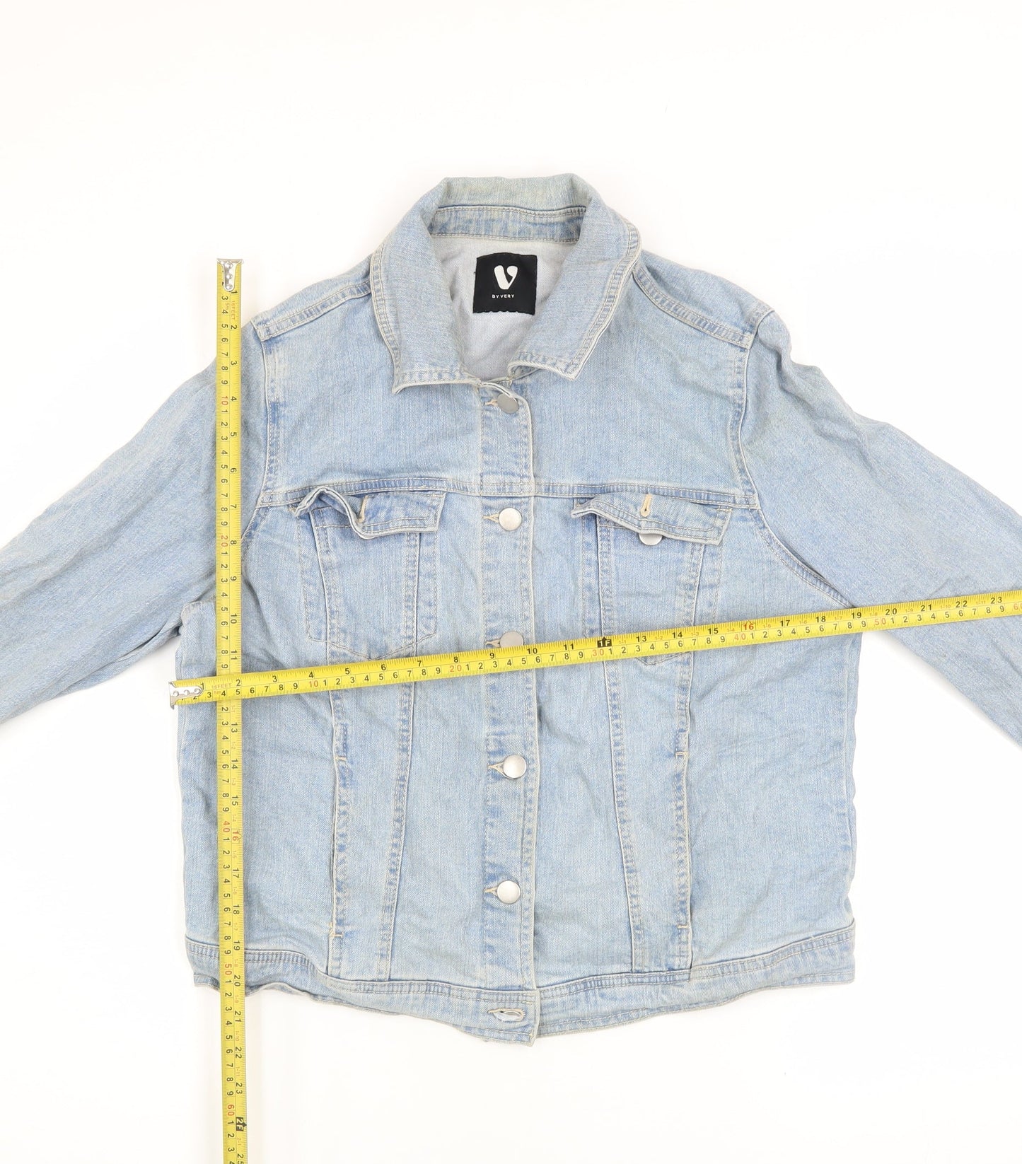 Very Womens Blue Denim Button-Up Casual Jacket Size 16