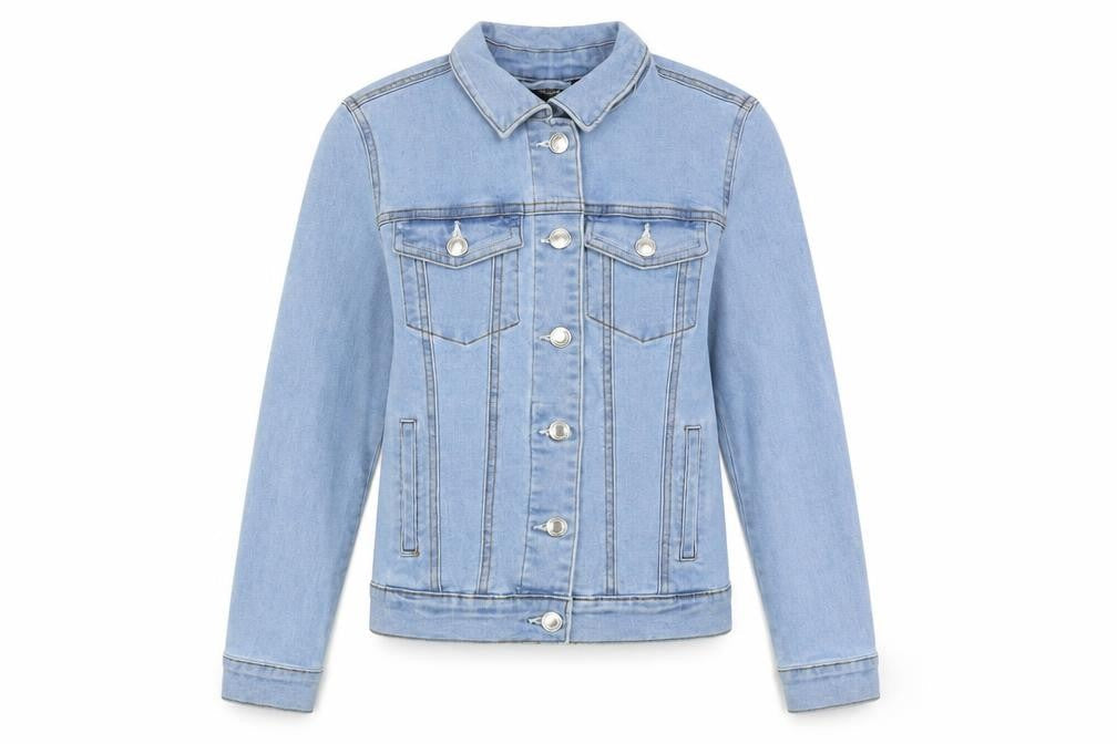 Vero Moda Women Blue Denim Jacket XS Casual Button Front