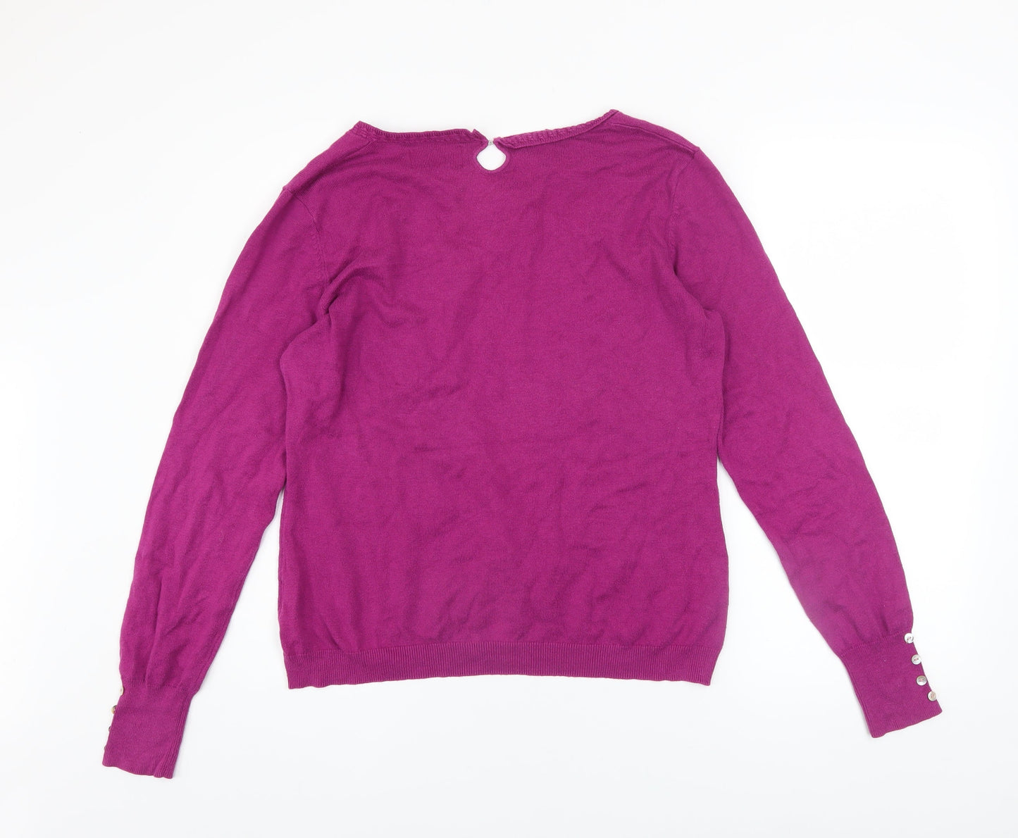 Ness Edinburgh Women’s Pink XL Pullover Jumper Cotton Silk Blend
