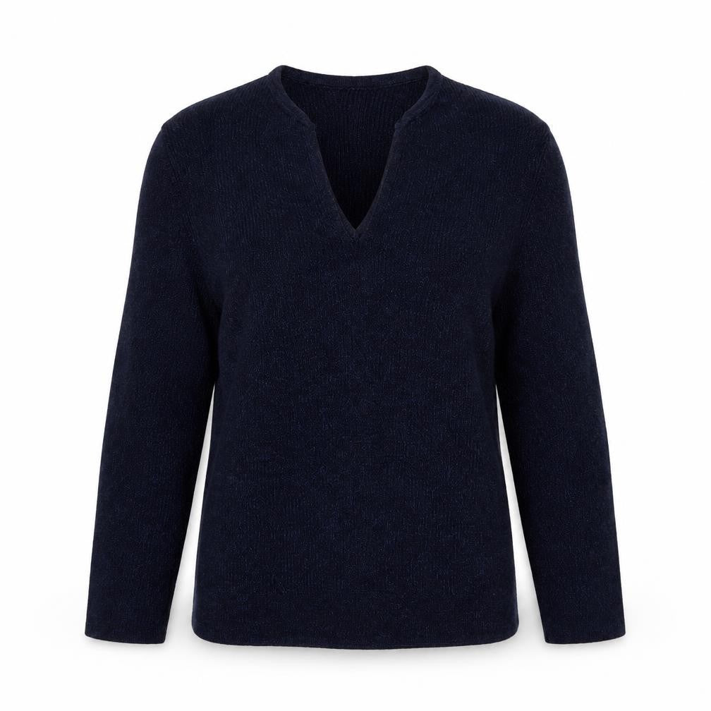 Marks & Spencer Per Una Women's Blue V-Neck Knit Jumper Size 10