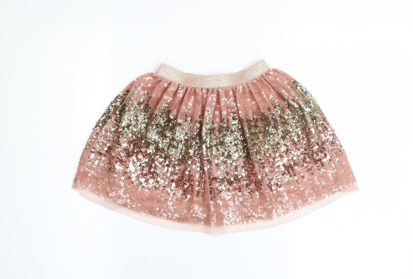 Next Girls Pink Sequin Party Tulle Skirt 4 Years Elastic Waist