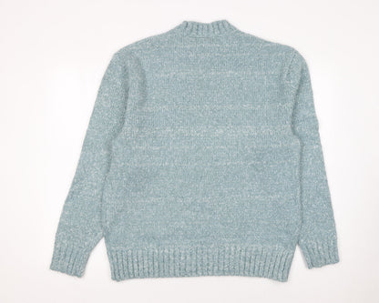 Next Women's Blue Crew Neck Knit Pullover Jumper Size M