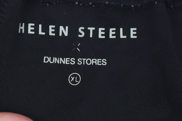 Dunnes Stores Womens Black XL Cargo Wide-Leg Elastic Waist Trousers