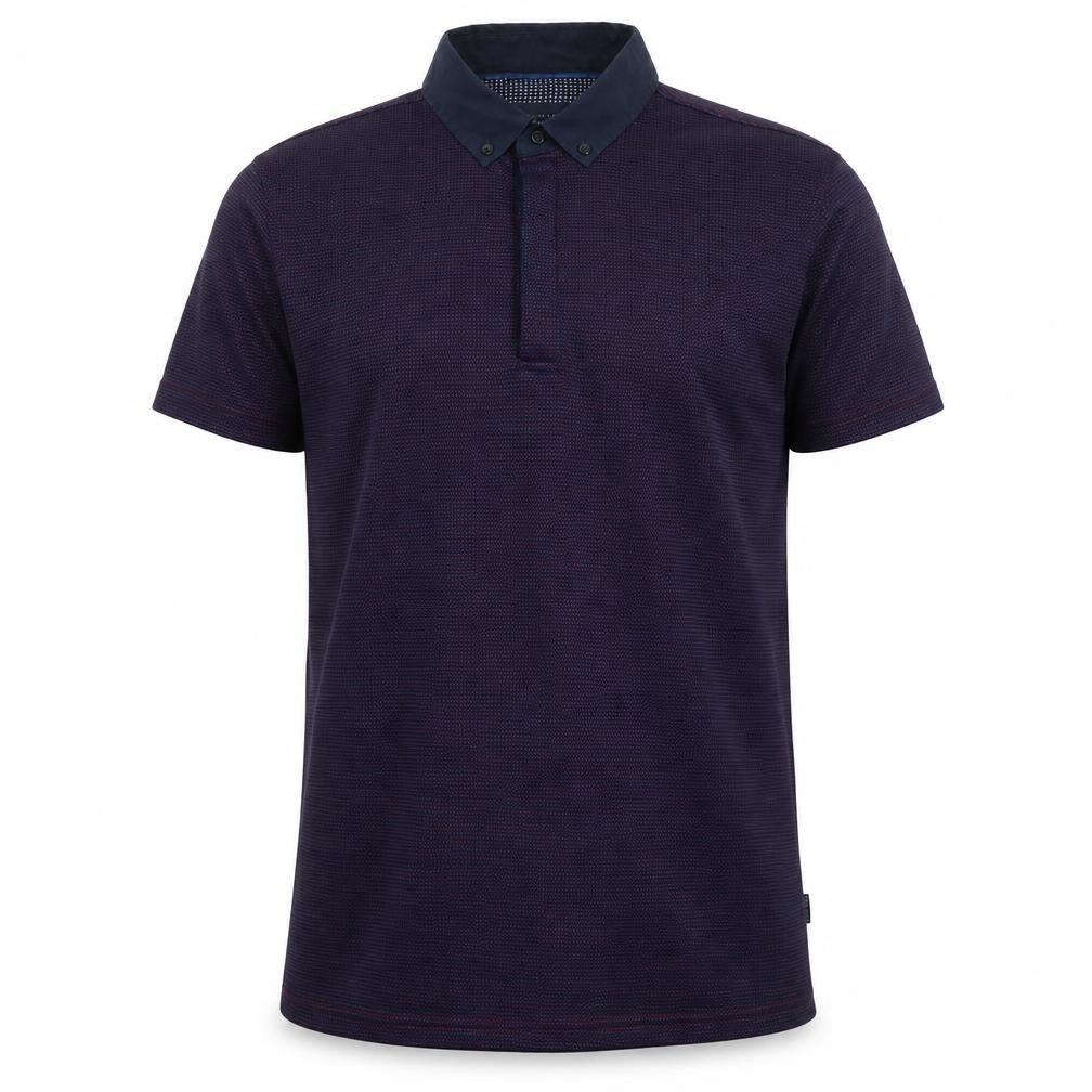 Mish Mash Men’s Blue Geometric Polo Shirt Size L Button Collar