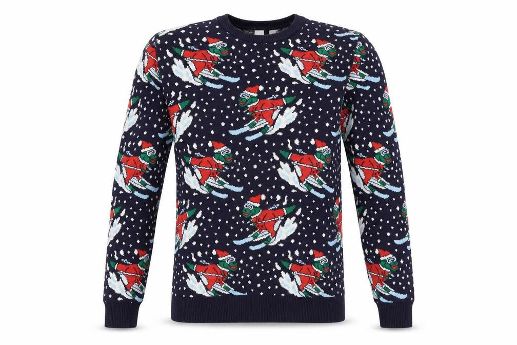 Topman Men's Blue Christmas Ski Jumper Size S Pullover Knit