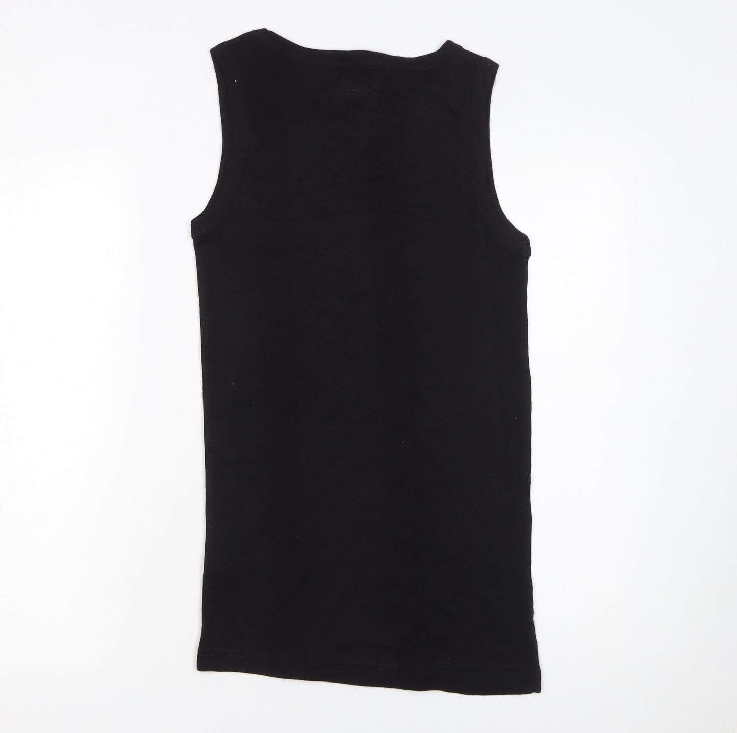 North West Womens Black Basic Cotton Fitted Tank Top L