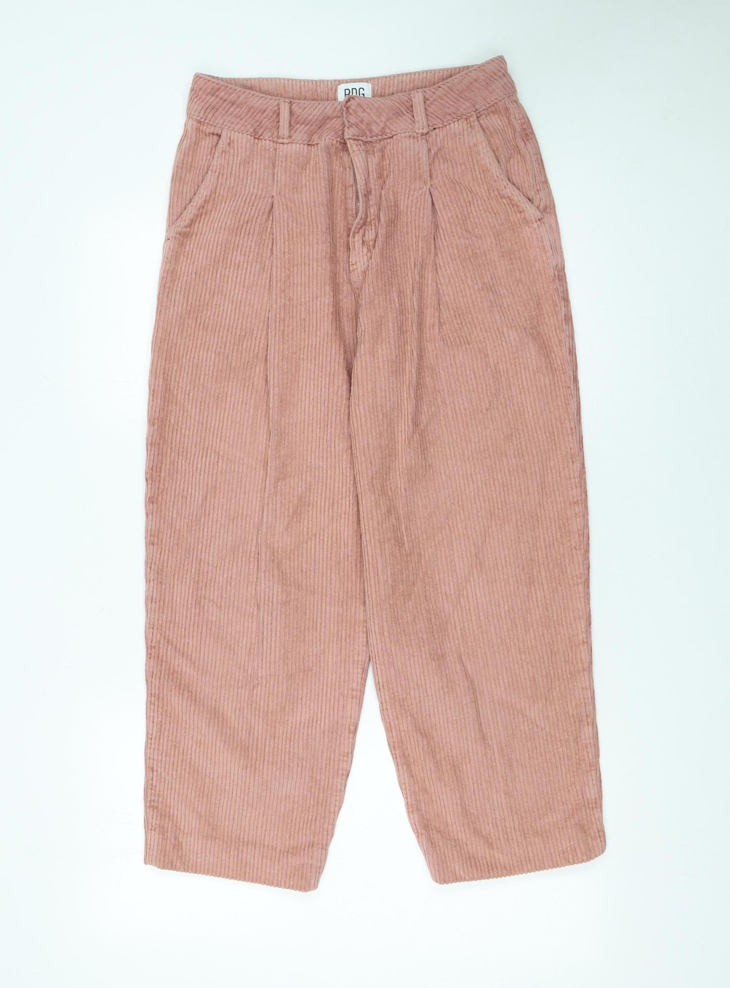 BDG Urban Outfitters Womens Pink Corduroy Cropped Trousers Size S