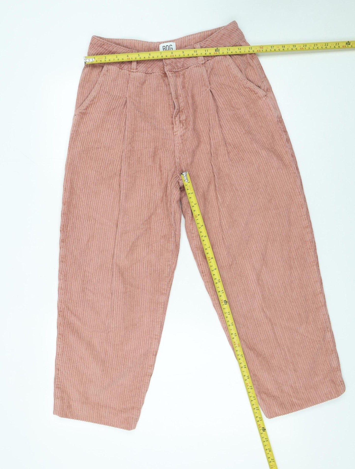 BDG Urban Outfitters Womens Pink Corduroy Cropped Trousers Size S