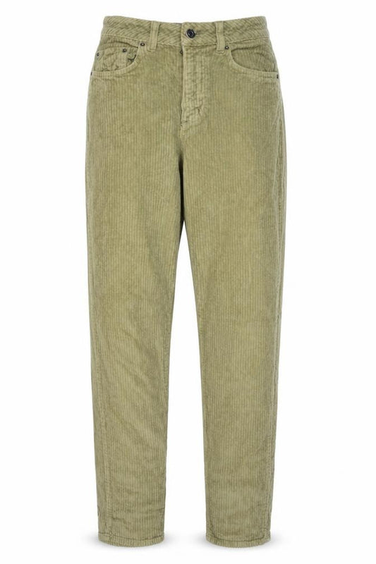 ASOS Design Women’s Khaki Corduroy Straight Trousers Size 8 Cotton Blend