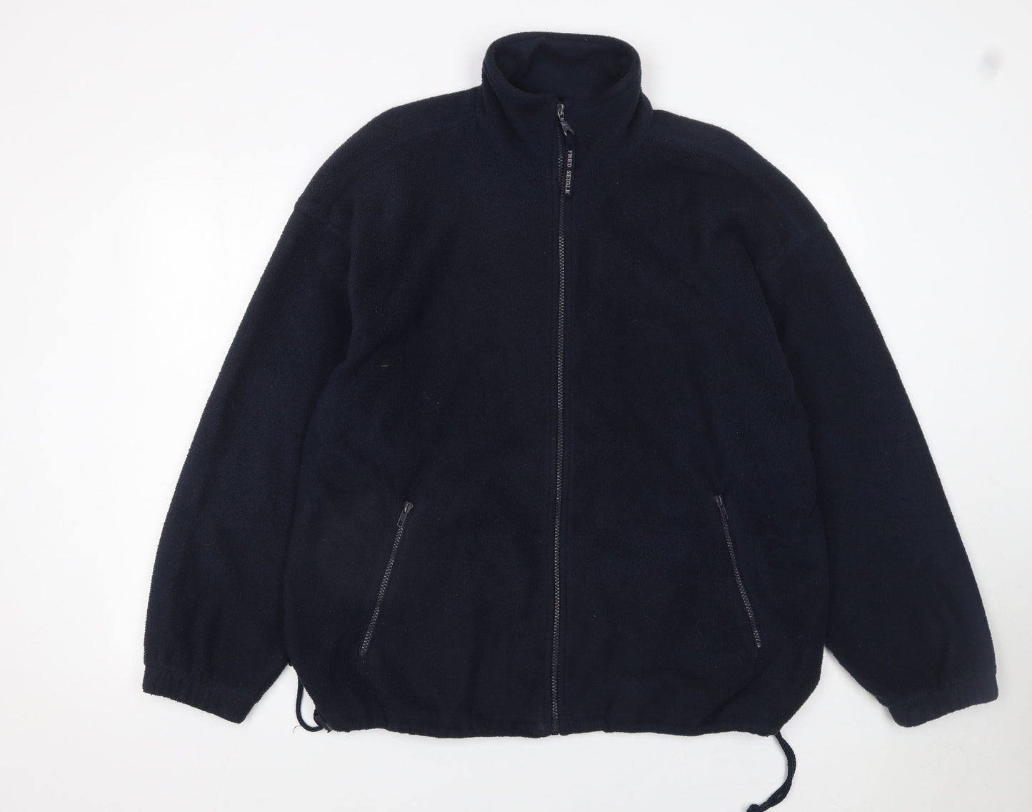 FRED F SEIGLE Men's Black Fleece Full Zip Jacket Size L