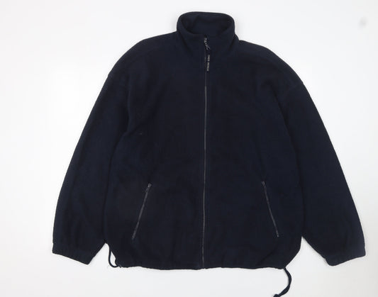 FRED F SEIGLE Men's Black Fleece Full Zip Jacket Size L