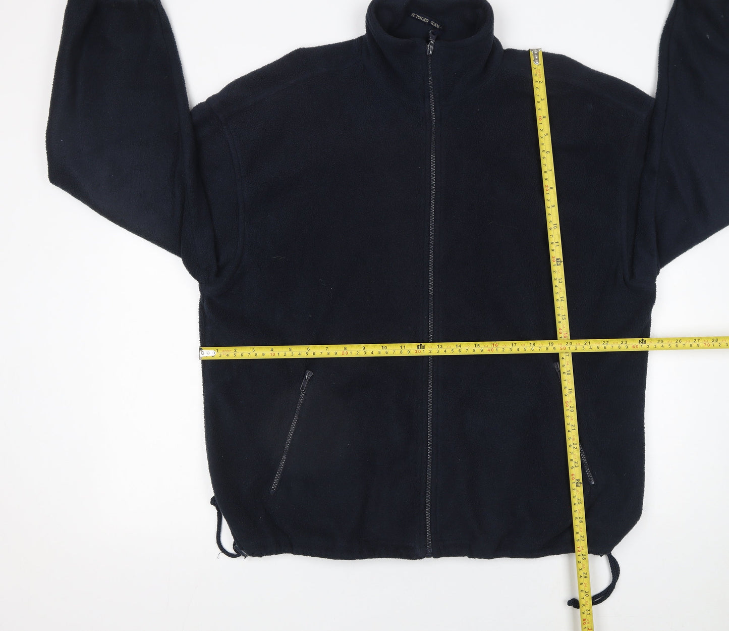 FRED F SEIGLE Men's Black Fleece Full Zip Jacket Size L