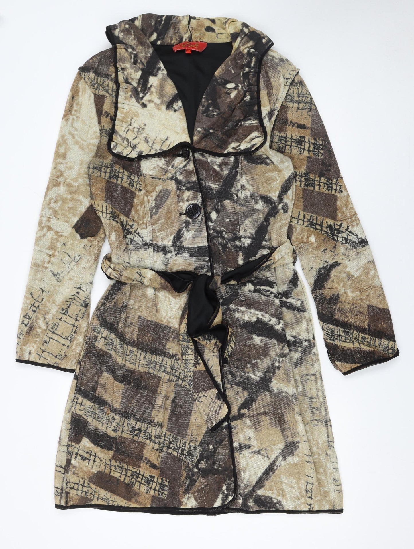 Lovely Womens Brown XS Mid-Length Belted Trench Coat