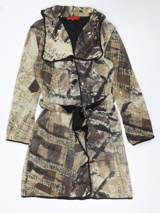 Lovely Womens Brown XS Mid-Length Belted Trench Coat