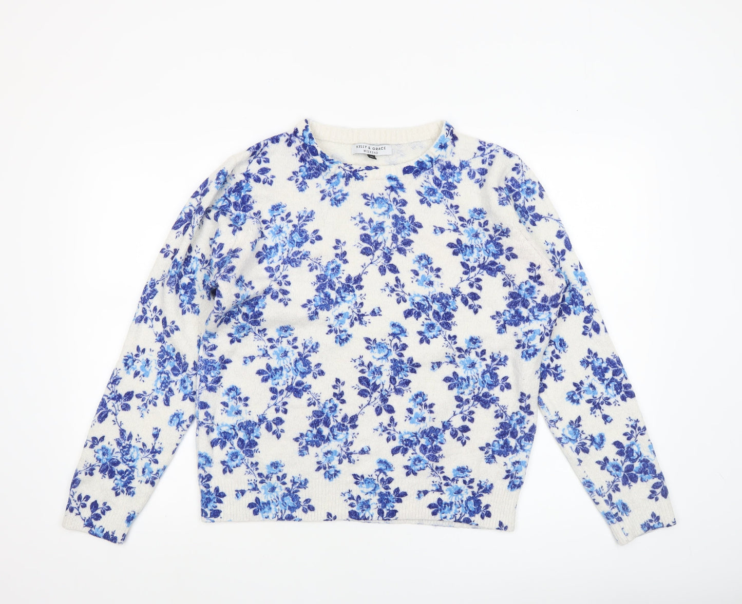 Kelly & Grace Women's Multicoloured Floral Knit Jumper XL