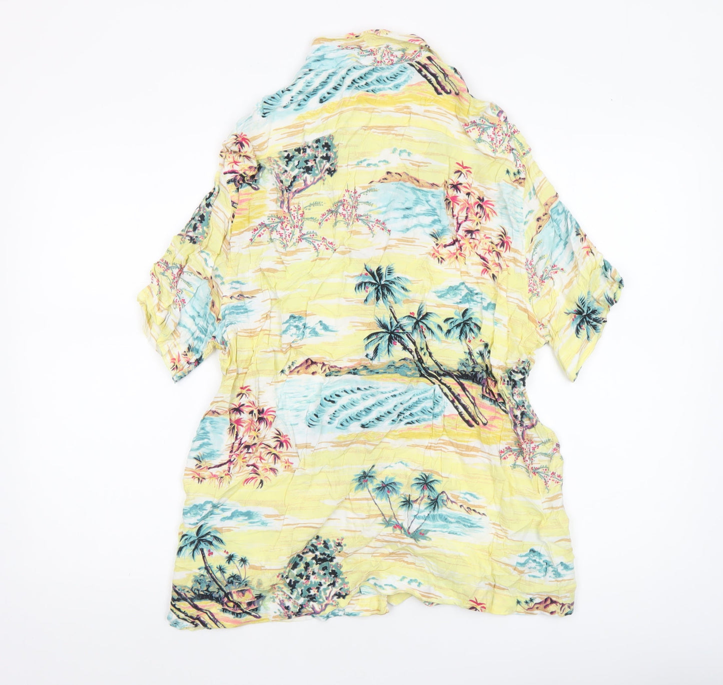 H&M L.O.G.G. Men's Multicoloured Hawaiian Viscose Shirt L