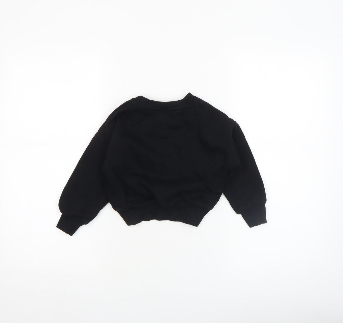 Disney Girls Black Stitch & Angel Ohana Pullover Sweatshirt 4-5 Years