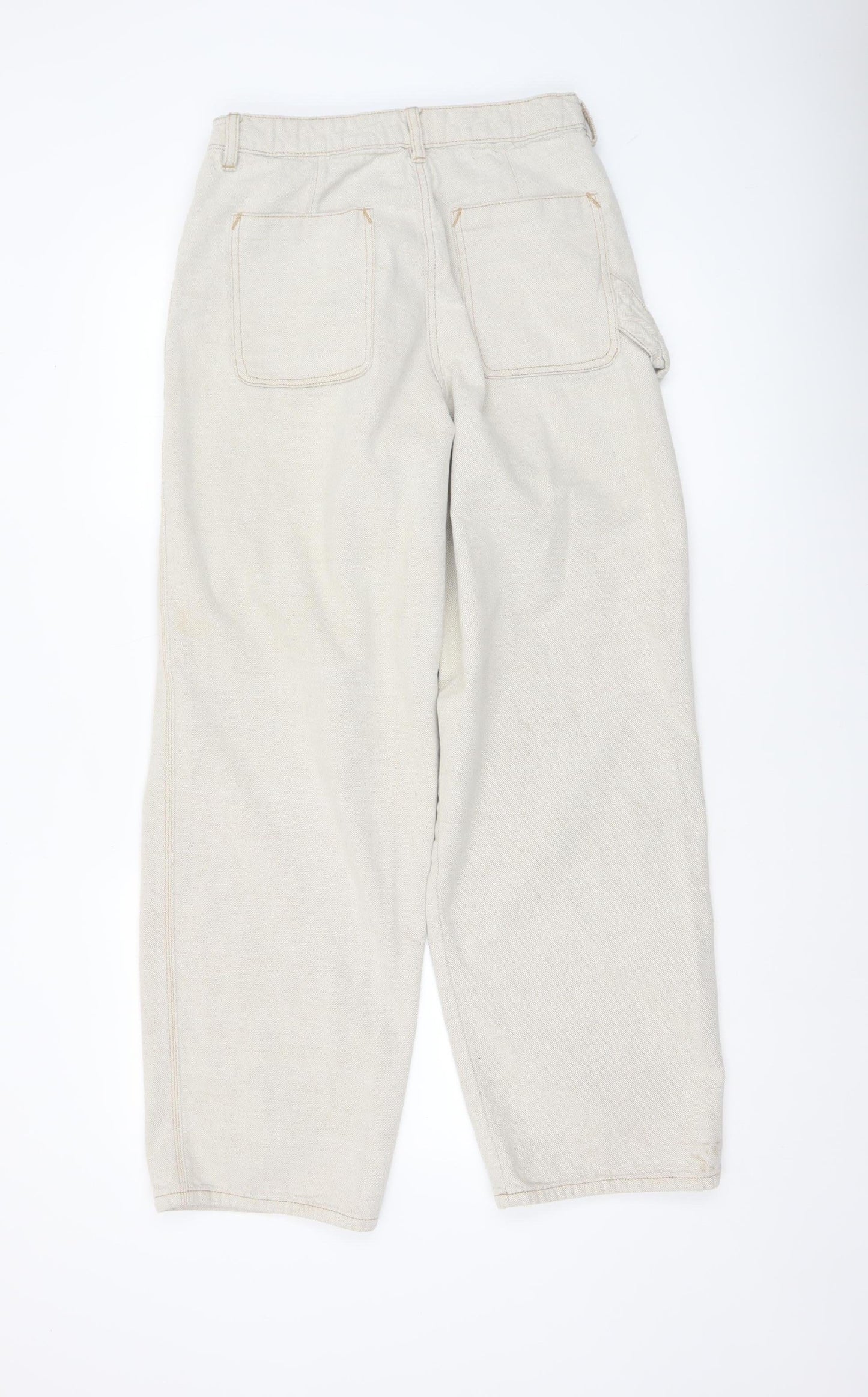 ASOS Women’s Beige Straight Leg Jeans Size 10 Cotton 28W 32L