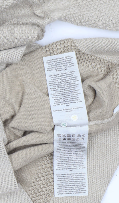 Jack & Jones Mens Beige L Crew Neck Knit Pullover Jumper