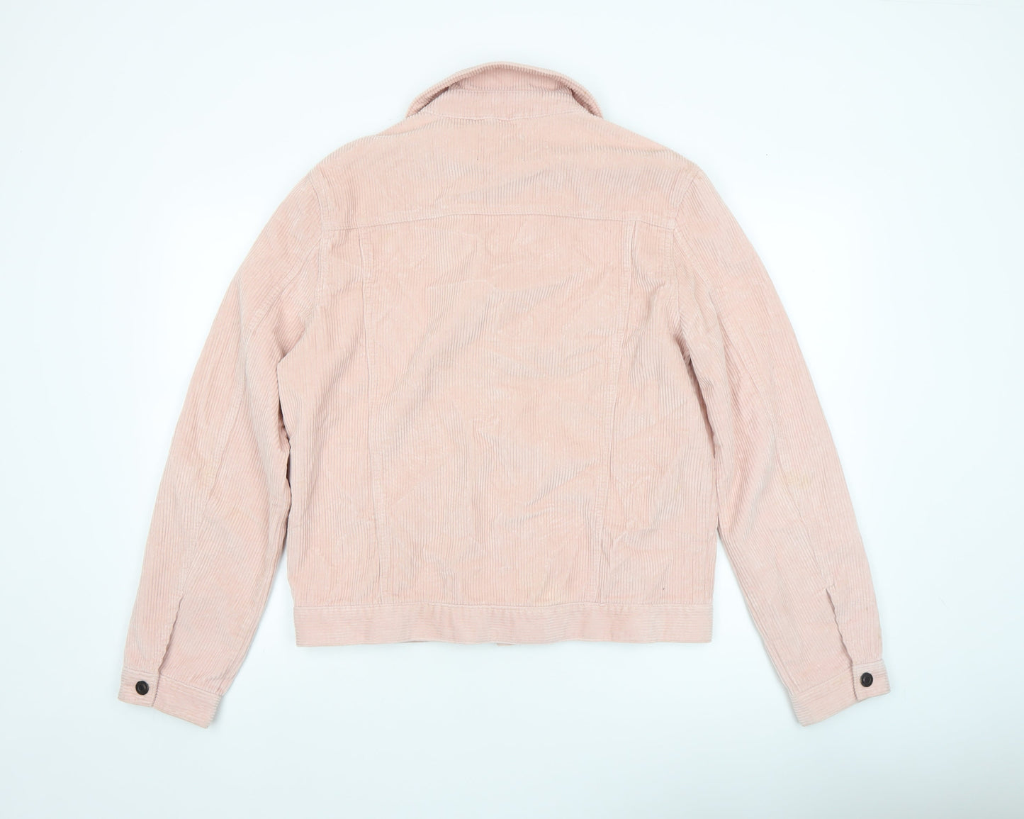 ASOS Women Pink Corduroy Button Basic Jacket Size M