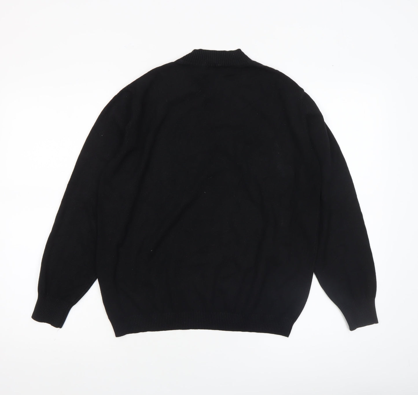 Barbara Lebek Women Black Size 20 Crew Neck Long Sleeve Jumper
