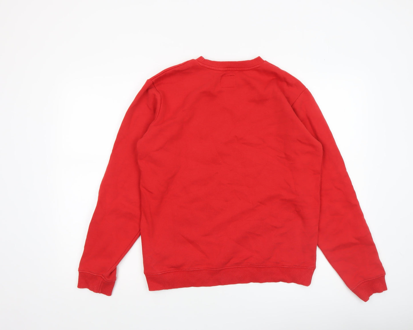 DC Shoes Boys Red XL 16 Sweatshirt Pullover Fleece Crew Neck Logo Top