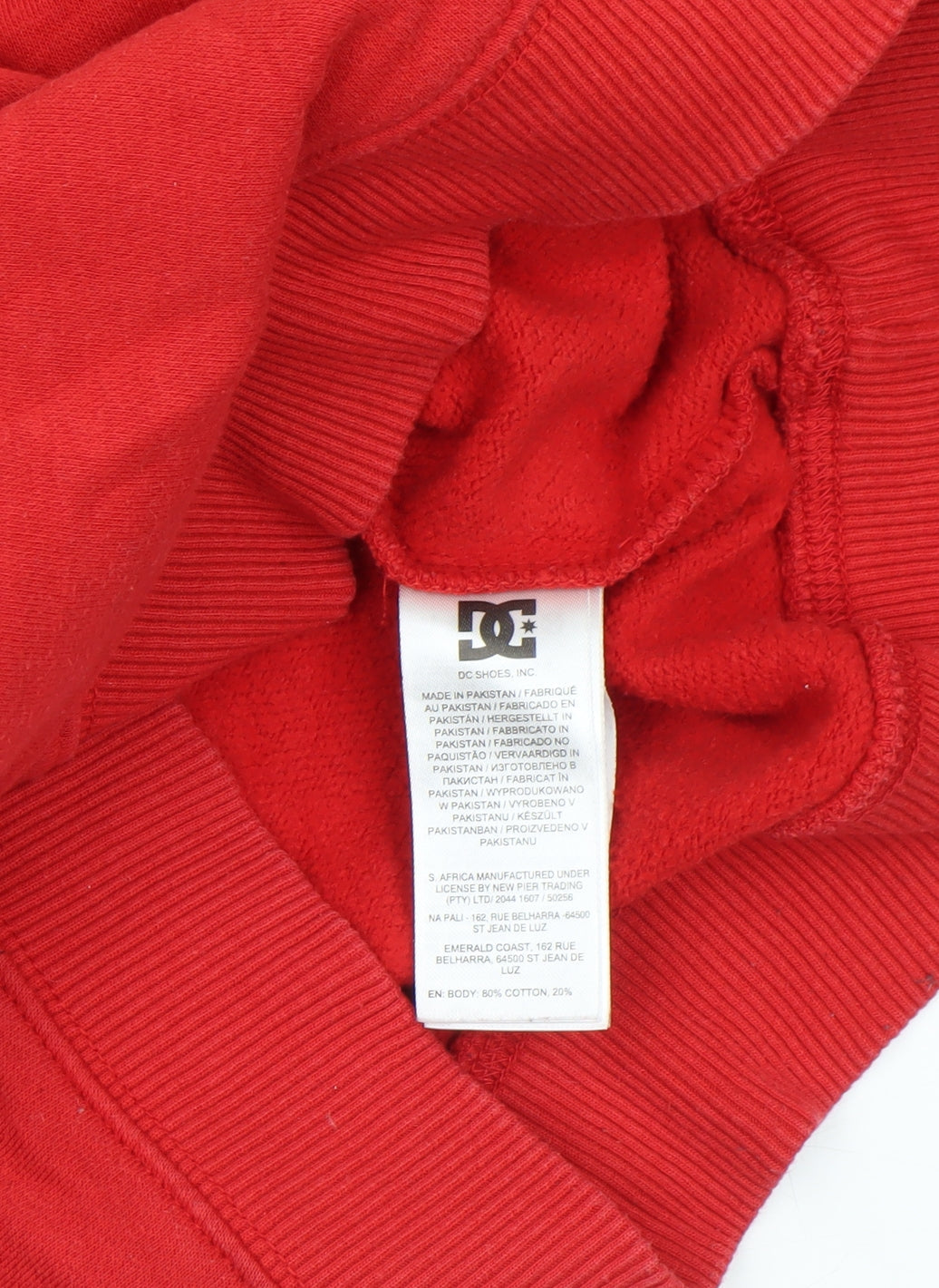 DC Shoes Boys Red XL 16 Sweatshirt Pullover Fleece Crew Neck Logo Top