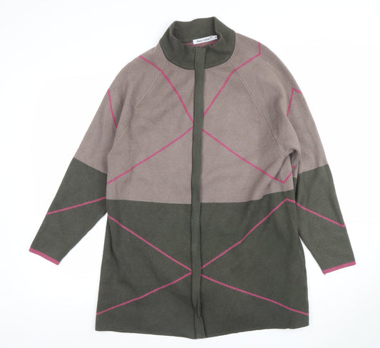 Alice Collins Women’s Multicoloured Geometric Knit Cardigan Size 16